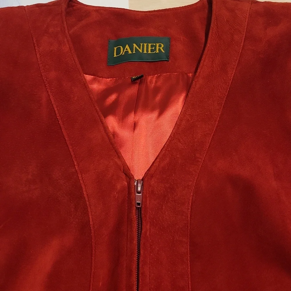 Danier Red Suede Jacket - Picture 10 of 14